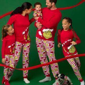 Mens Red Grinch Pajamas set Sz XL